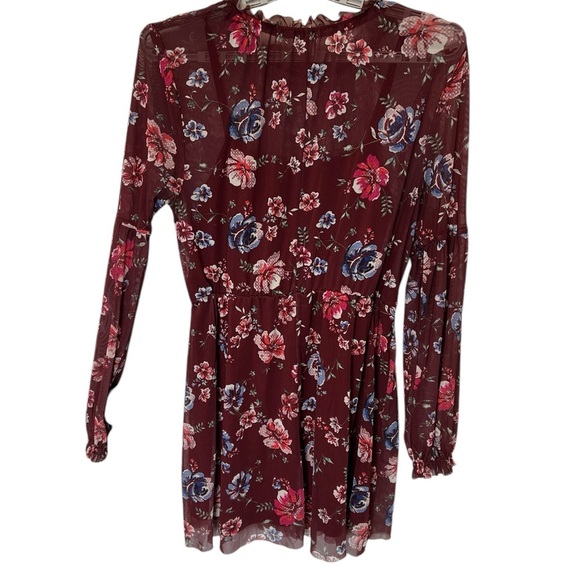 Floral Multi Colored Mini Dress, Sz XL - Picture 4 of 7